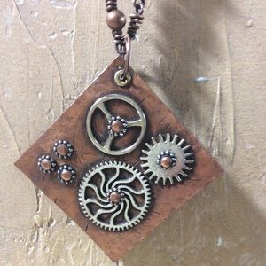 Handcrafted steampunk necklace